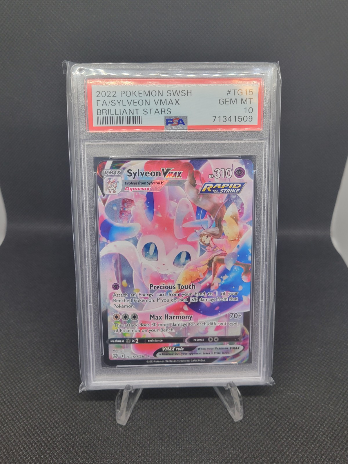 Sylveon VMAX TG15/TG30 - PSA 10 - Brilliant Stars - Full Art Rare - Pokémon TCG