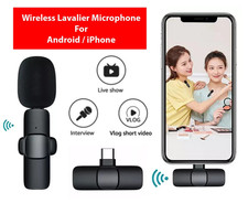 Lavalier Microphone Wireless Audio Video Recording Mini Mic For Android/iPhone