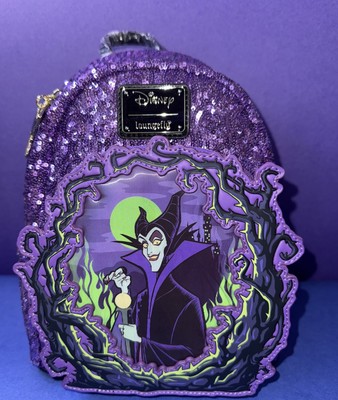 Loungefly Disney Sleeping Beauty Maleficent Lenticular Mini Backpack NWT