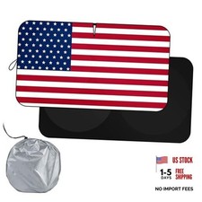 Windshield Sun Shade Original American Flag USA Patriotic Original-64"x33.5"