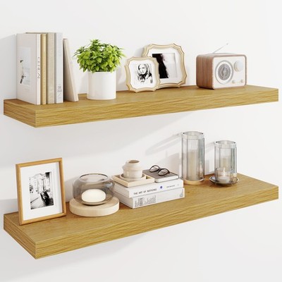 Marsmiles 36 Floating Shelves For Wall Wooden Shelves Invisible Brackets Set Of