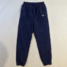 Vintage ADIDAS Men's Blue Track Pants Sweats Trefoil Inner Drawstring Size M