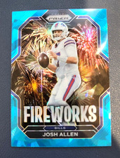 2022 Panini Prizm Fireworks Blue Ice Josh Allen /99 SP F-8 Buffalo Bills