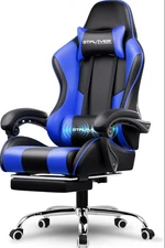 Gaming Chair, Computer Chair with Footrest and Lumbar Support
