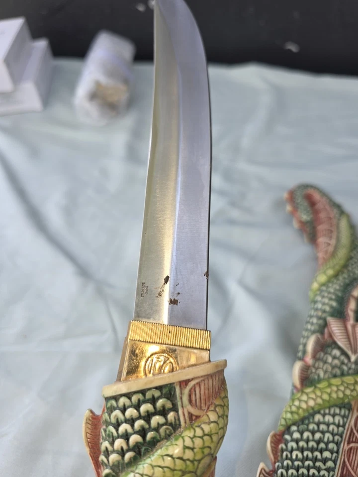 Fury 60077 Dragon & Snake Knife Dagger With Decorative Sheath 15 Length 7" Blade - Image 2 of 4