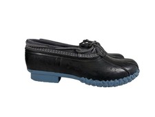 L.L.Bean Rubber Moc Black/Blue Boots Mens Size 11