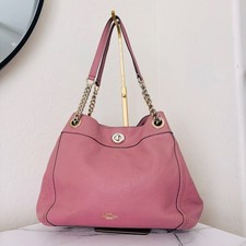 Coach Pink Turnlock Edie Leather Shoulder Bag...