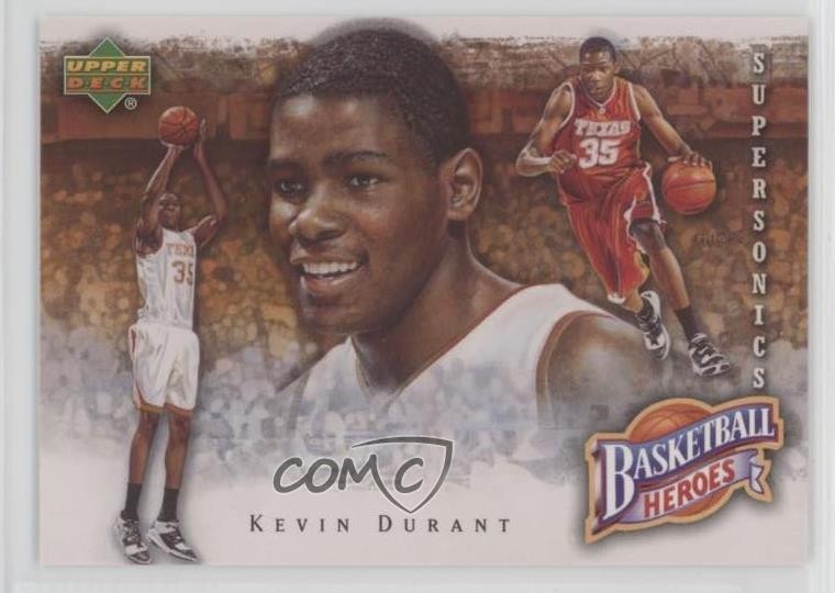 2007-08 Upper Deck Basketball Heroes Kevin Durant #KD-1 Rookie RC 4ib