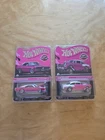 Hot Wheels Pink Rlc 69 Dodge Charger & 55 Chevy Bel Air Gasser