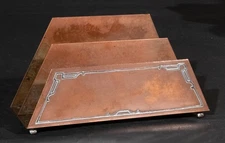 Silver Crest Deco Letter Holder Silver Deco Design On Bronze Model A 108