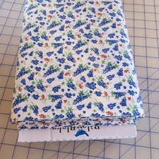 YARD ~ Bluebonnets Flowers On White Riley Blake $3.99 Ships ANY Amount Of Fabric