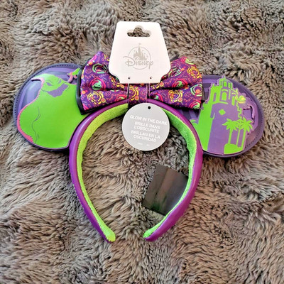 Disney DCA Oogie Boogie Bash 2025 Minnie Ears Glow In Dark