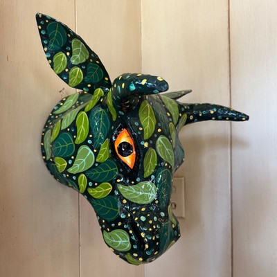 Colorful Carnival Cow Mask Jacmel Haiti