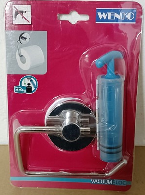 WENKO Toiletten Papier Halter  Bad Gäste WC ohne bohren Vacuum Loc