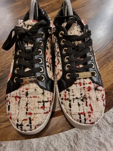 Carvela Joyful Tweed Eu 38 UK 5 Low Rise Trainer Sneaker Rare Summer Holidays - Picture 3 of 11