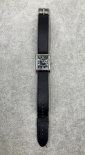 Emporio Armani ladies watch black leather strap stainless steel AR0210 works N7