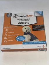 Thundershirt Dog Small 15-25lbs Gray Solution Anxiety Thunder Fireworks Travel 