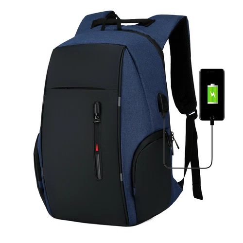 17" Oxford Anti-Diebstahl Laptop Rucksack Reise Business Schule Buchtasche mit USB-Anschluss - Bild 17 von 44