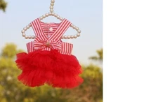 Spring summer dog cat clothing pet supplies mesh RED skirt size M, L, XL