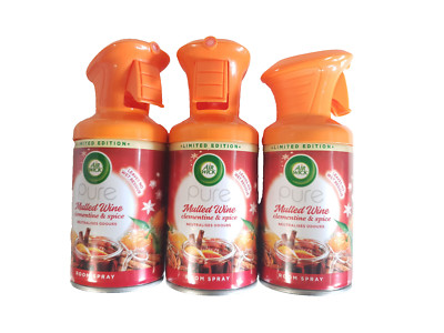 3 x 250ml Air Wick Pure Glühwein Clementine & Gewürz Aerosol Lufterfrischer