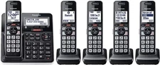 Panasonic Cordless Phone System Answering Machine 5 Handset Bluetooth Call Block