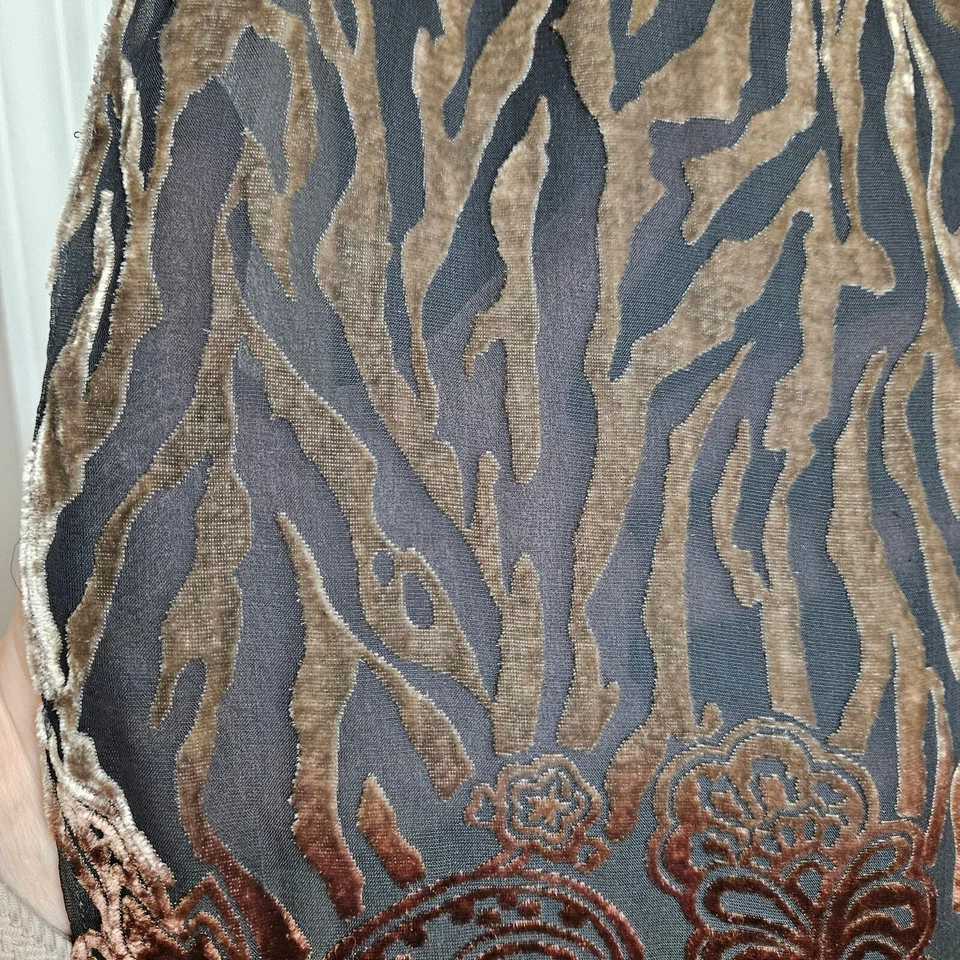 Chico's Vintage Terciopelo Seda Rayón Burnout Paisley Estampado Animal Bufanda Mantón Envoltura Foto 4 de 4