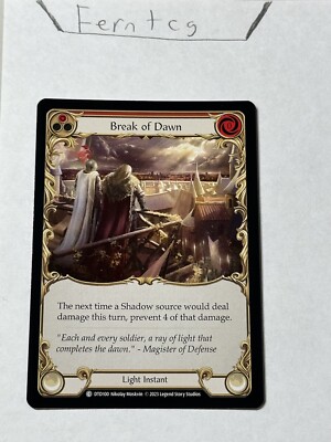 Flesh and Blood Break of Dawn (Red) Rare NM Dusk till Dawn Ships Same Day! | eBay Flesh and Blood Break of Dawn (Red) Rare NM Dusk till Dawn Ships Same Day! | eBay