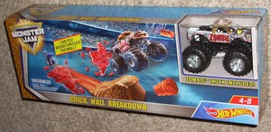 hot wheels monster jam brick wall breakdown