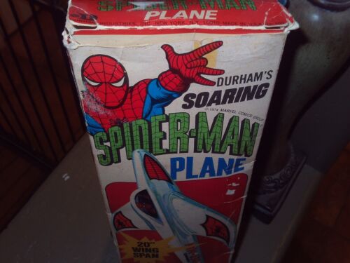 VINTAGE SPIDER-MAN PLANE DURHAM RARE MARVEL AVENGERS OLD TOY STORE STOCK M 1975 - Picture 4 of 24
