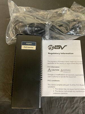 BV-Tech Gigabit PoE+ Injector | 30W | 802.3 af Plug & Play up to 325 ...