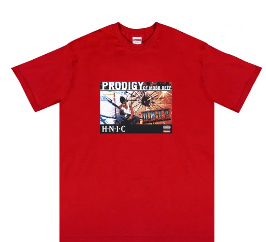 Neuf avec étiquettes t shirt Supreme homme HNIC Prodigy rouge petit patineur new yorkais SS21 52410