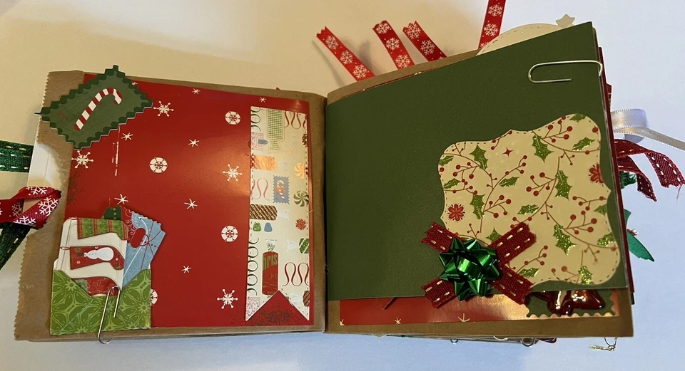 Bolsa de papel diario basura de Navidad álbum toneladas de etiquetas 32 páginas - Tonya #4818 Foto 2 de 4