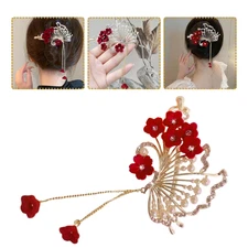 Hair Clip Tassel Pearl Traditional Barrette Hair Styling Women Hair Accessory