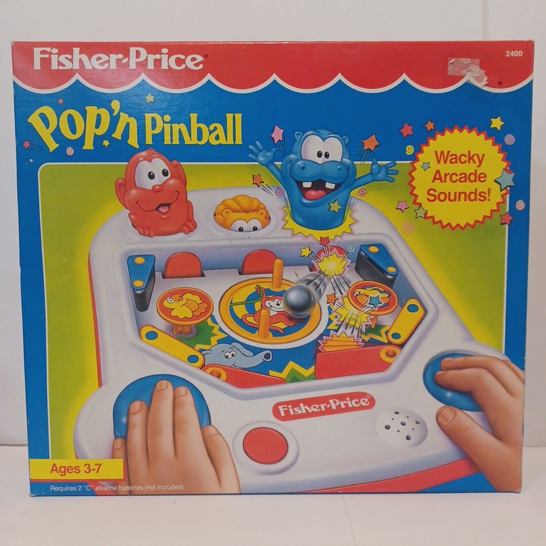 Vintage 1992 FISHER PRICE #2400 POP'n PINBALL Wacky Arcade Sounds