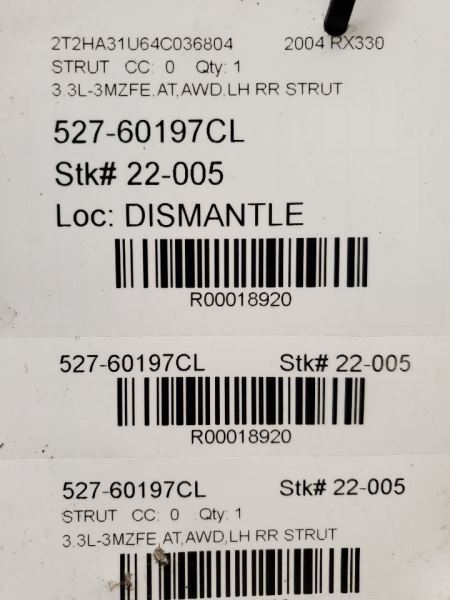 Lexus 48540A9160 Genuine OEM Factory Original Strut for sale