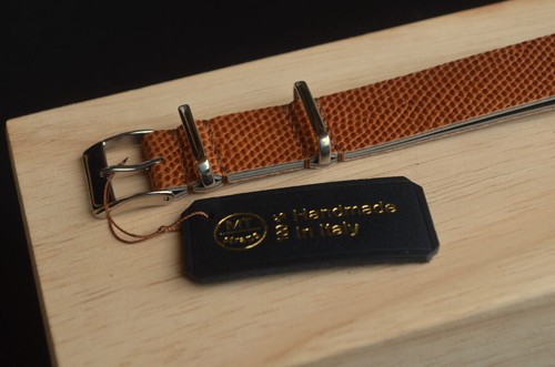 18 mm Cinturino serpente Karung MTstraps Italy Handmade Leather Watch Strap Band - Picture 6 of 9