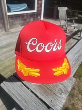 Vintage Coors Beer Snapback Trucker Hat Mesh Designer Pro Cap Scrambled Eggs 80s