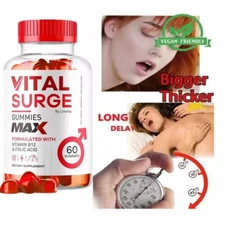 Vital Surge Male Gummies, Vital Surge Testo Support~Gummys Performance-(60PCS)