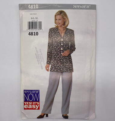 Butterick Sewing Pattern 4810 Womens Shirt Pants Sizes L XL Uncut