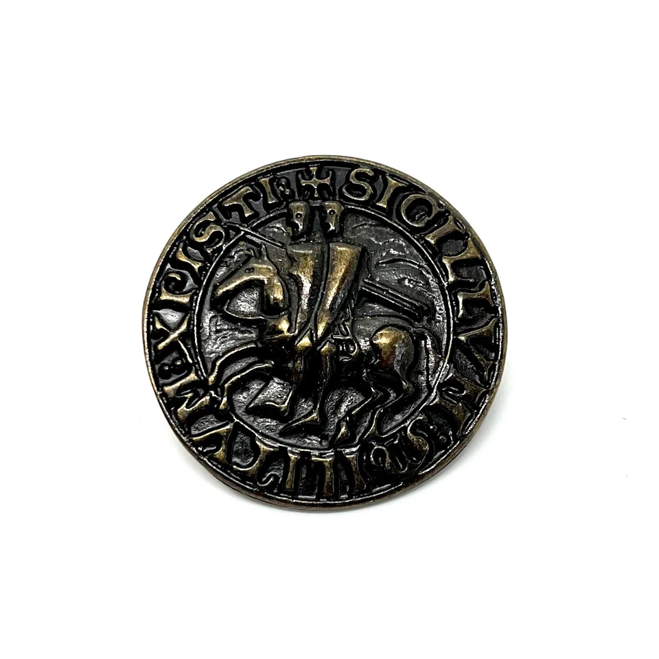 Sigillo dei Templari 35 x 35 mm rivetto decorativo ferramenta ornamentale medievale incl. tappi rivetti