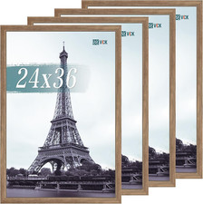 Walnut 24x36 Poster Frame Set of 4 - Gallery-Quality Wood Display Frames
