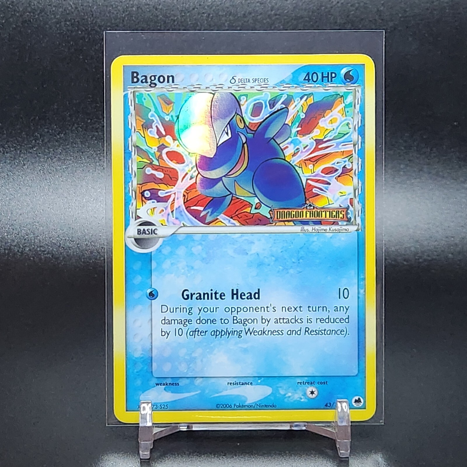 Pokemon Bagon 43/101 Reverse Holo Stamped NM-M - EX Dragon Frontiers