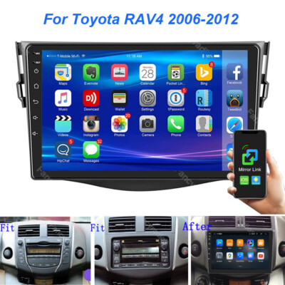 For 2007-2012 Toyota RAV4 9'' Car Stereo Radio Android 13.0 GPS Navi WIFI FM BT