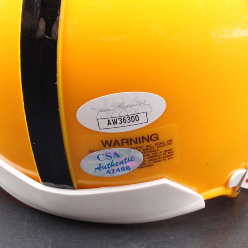 Jack Butler Signed Mini Helmet Steelers Auto HOF 12 Inscription JSA