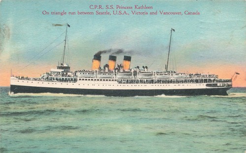 LOT OF 2 CPR RR STEAMERS SS PRINCESS ELAINE AND SS PRINCESS KATHLEEN 012224 T - Picture 2 of 5