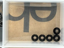 LEGO Parts - Black Plate, Round 1 x 1 with Open Stud - No 85861 - QTY 5