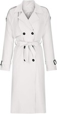 Leather Stylish Women's Trench Long Coat White Handmade Lambskin Casual Winter