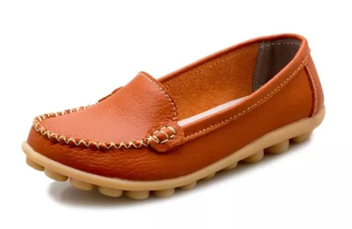 Women's Genuine Leather Casual Shoes Flat Loafers Non-slip loafers size 4.5 - 12 - Picture 53 of 60