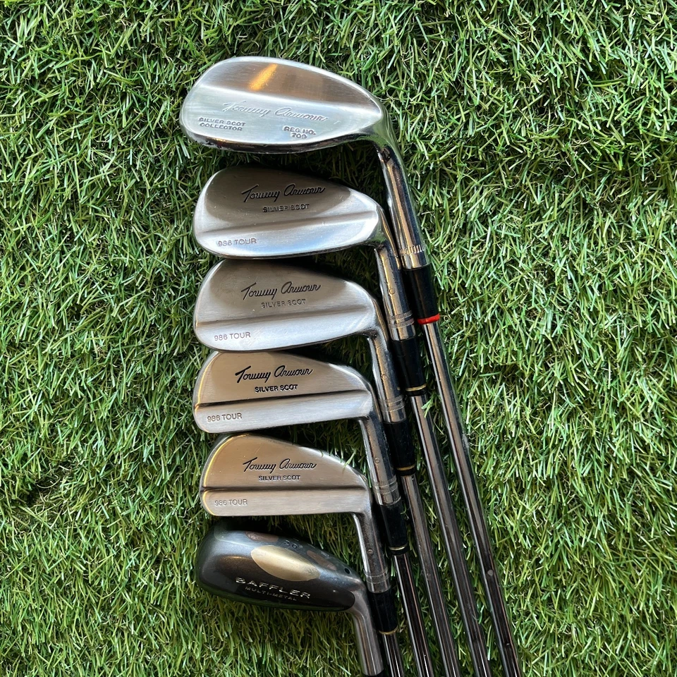 Juego de palos de golf cortos Taylormade Silver Scot Blades Cobra Sunday retro para hombre Foto 2 de 4