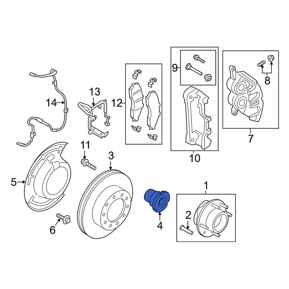 For Ford F-250 Super Duty 2011-2024 Ford PC3Z3B396A Left Locking Hub Foto 3 de 4